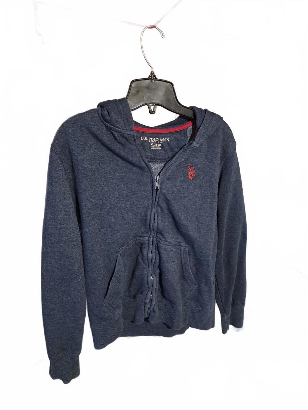 U.S. Polo Assn. Youth XL Navy Blue Zip-Up Hoodie